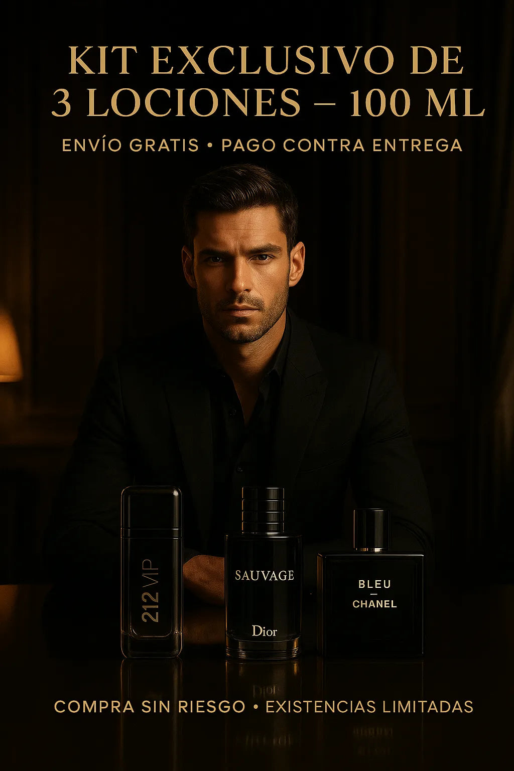 ⭐ Kit de Fragancias Premium – 3 Aromas Masculinos (100 ml)